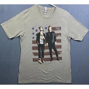 Florida Georgia Line Country Music Concert T-shirt Women's Size Medium Flag EUC!